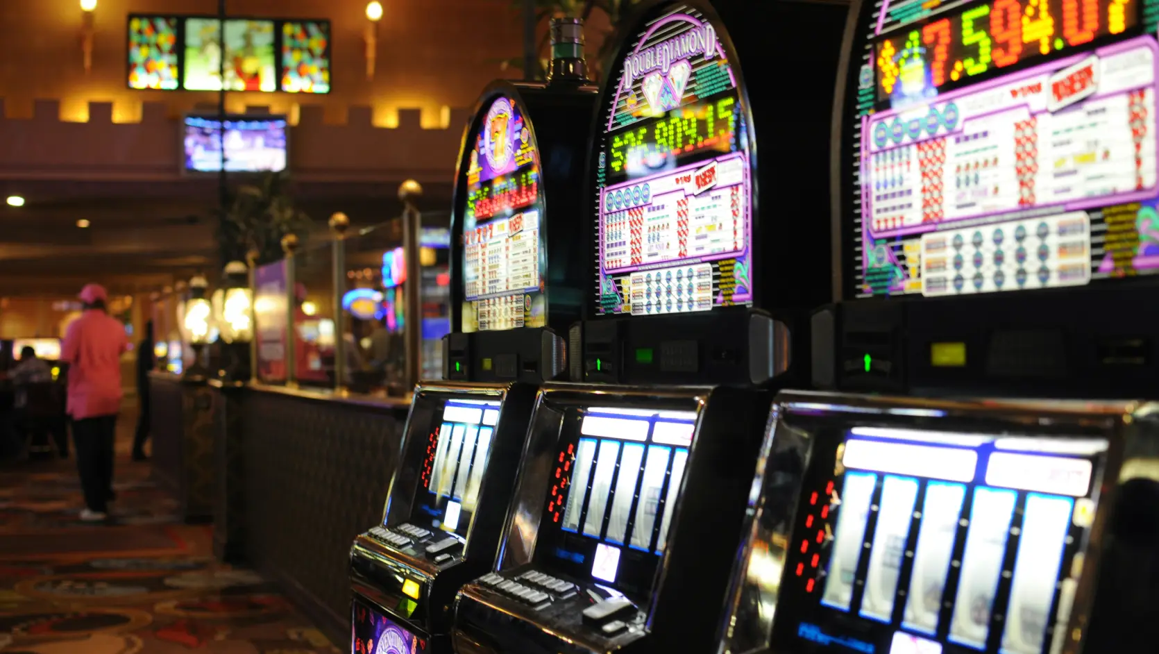 Casino themed event atmosphere
