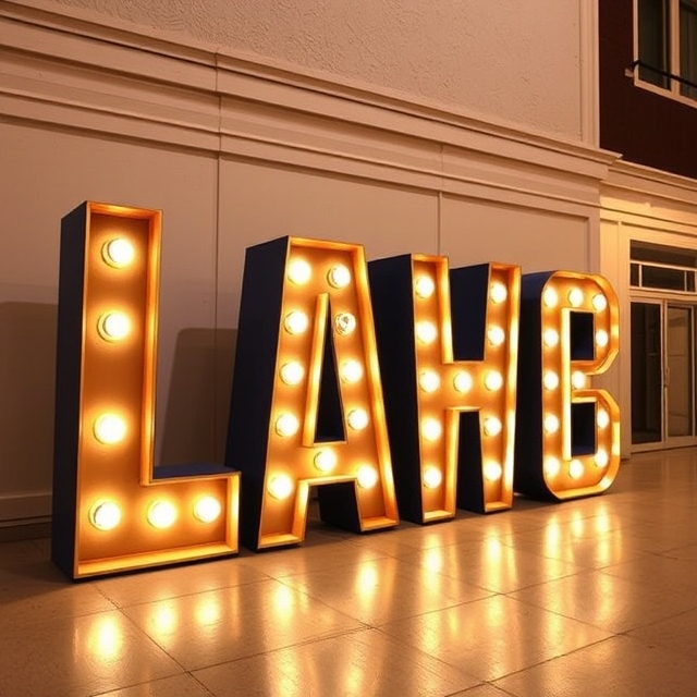 Marquee Letters in Magic City Casino Parties