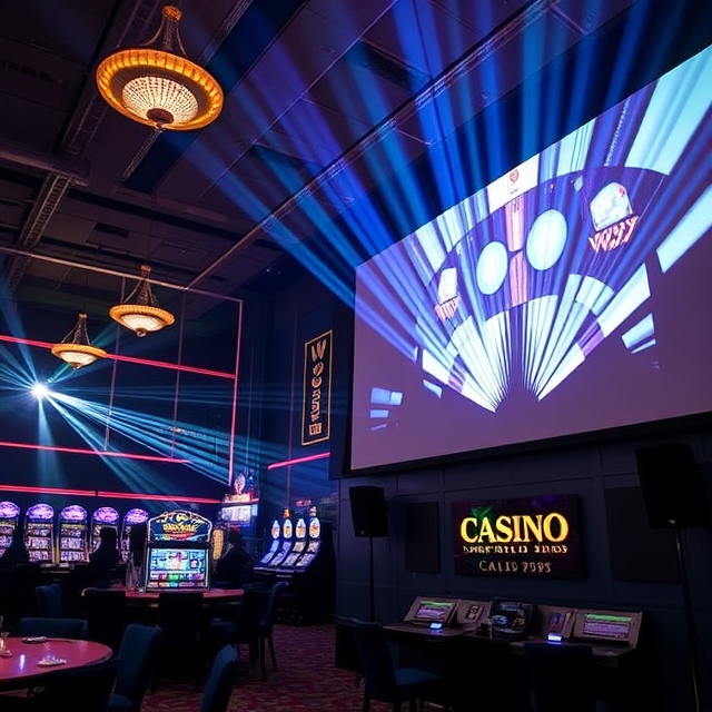 Uplighting & Projections in Magic City Casino Parties